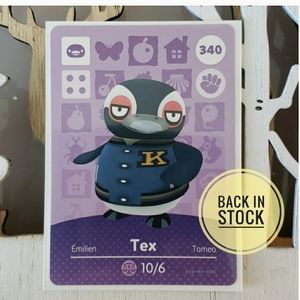 Genuine Animal Crossing amiibo card 340 Tex